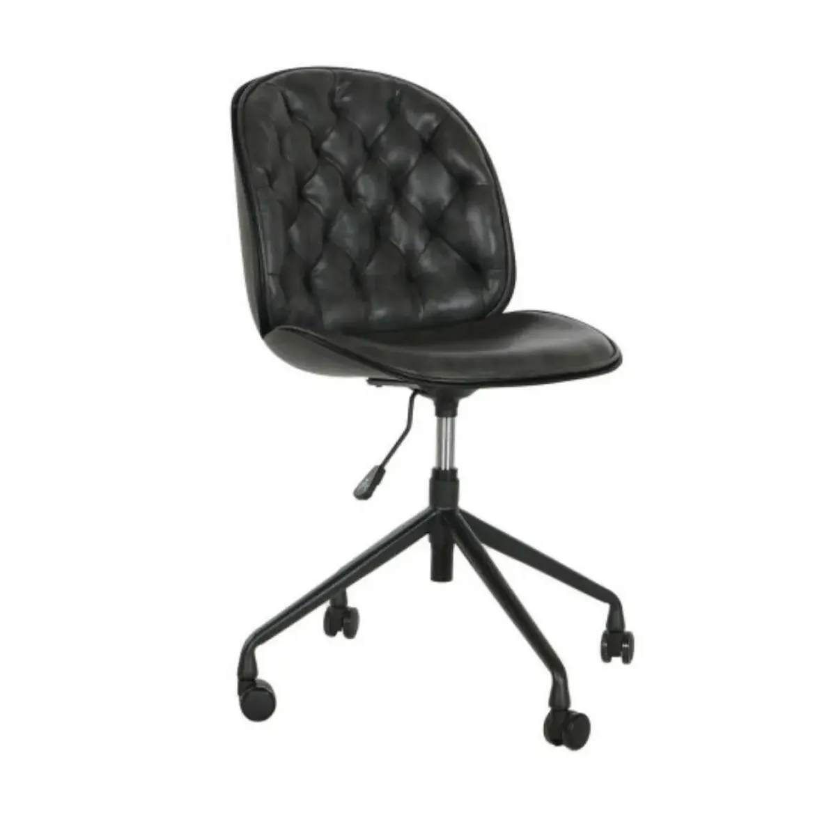 Silla de Oficina de Polipropileno y Metal Color Negro MB-205800
