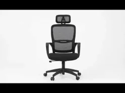 Silla de Oficina en Malla Negra con Apoyacabezas Regulable XULIA