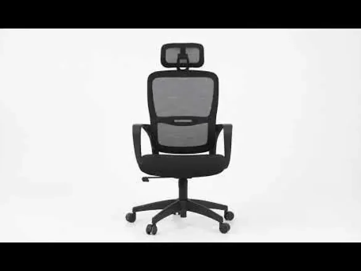 Silla de Oficina en Malla Negra con Apoyacabezas Regulable XULIA