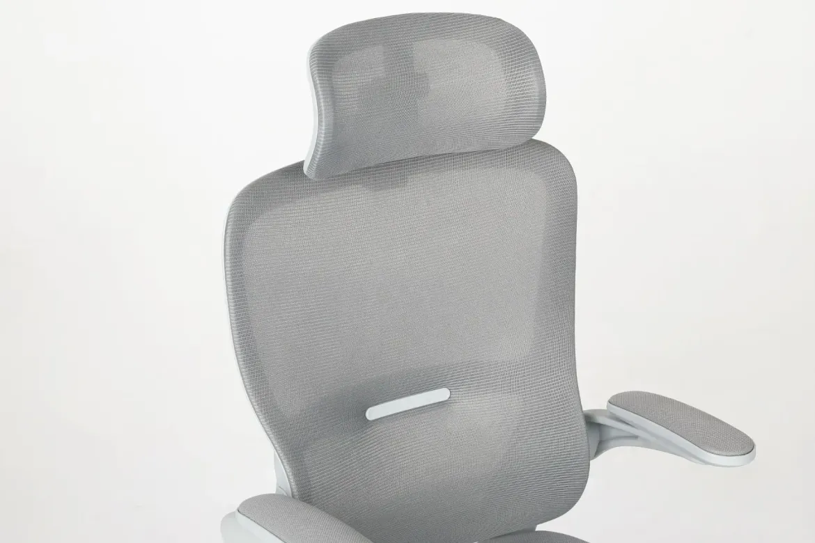 Silla de Oficina Ergonómica Gris con Malla TAYLOR 1054-H