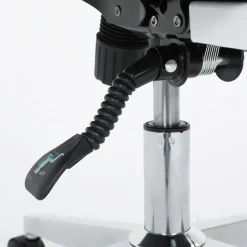 Silla de Oficina Ergonómica Tapizada en Rejilla Negra NEPTUNO