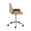 Silla de Oficina Giratoria Gris-Natural con Estructura en Nogal 612641