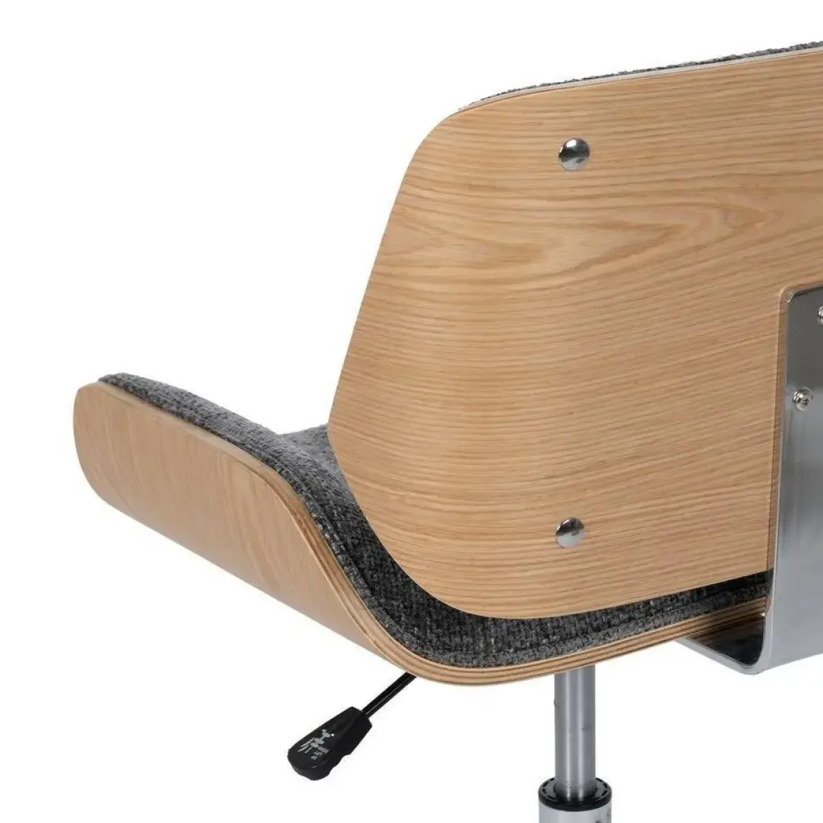 Silla de Oficina Giratoria Gris-Natural con Estructura en Nogal 612641