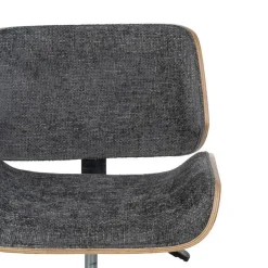 Silla de Oficina Giratoria Gris-Natural con Estructura en Nogal 612641