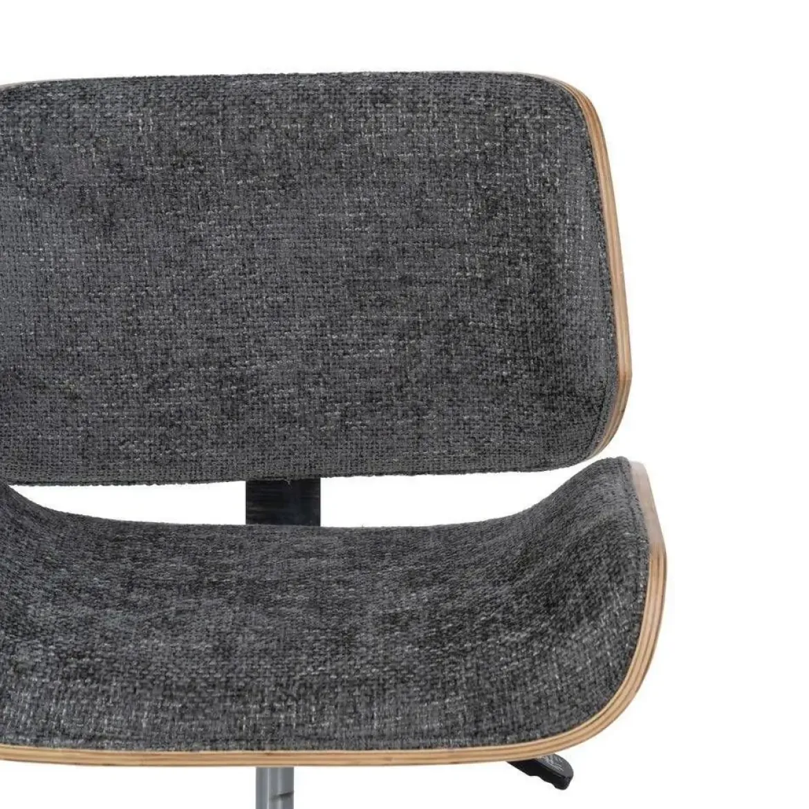 Silla de Oficina Giratoria Gris-Natural con Estructura en Nogal 612641