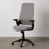 Silla de Oficina Gris con Ruedas y Reposabrazos Regulables 613247