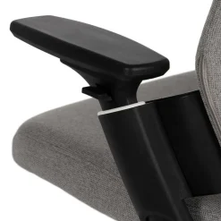 Silla de Oficina Gris con Ruedas y Reposabrazos Regulables 613247