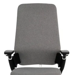 Silla de Oficina Gris con Ruedas y Reposabrazos Regulables 613247