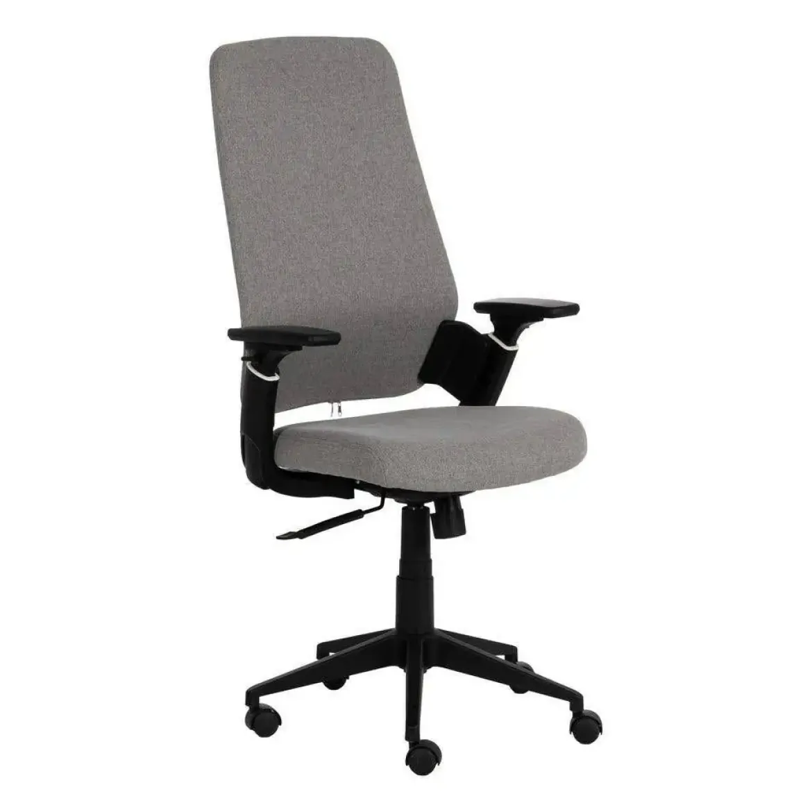 Silla de Oficina Gris con Ruedas y Reposabrazos Regulables 613247