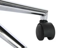 Silla de Oficina Tapizada en Poliéster Crema con Ruedas MB-208355