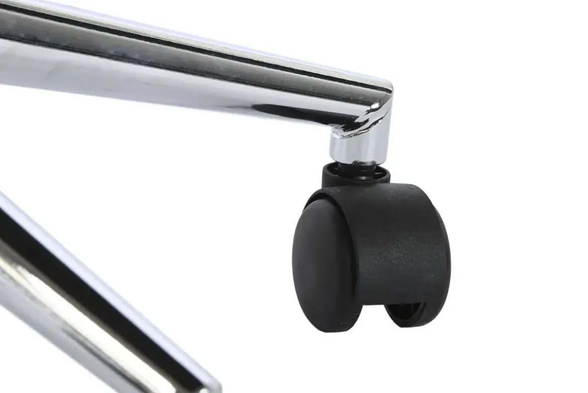 Silla de Oficina Tapizada en Poliéster Crema con Ruedas MB-208355