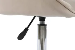 Silla de Oficina Tapizada en Poliéster Crema con Ruedas MB-208355