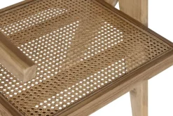 Silla de Teca con Asiento y Respaldo de Ratán MB-199291