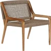 Silla de Teca y Fibra Sintética Marrón MB-221572
