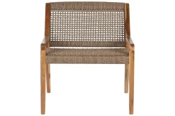 Silla de Teca y Fibra Sintética Marrón MB-221572