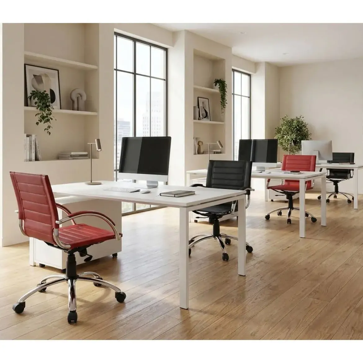 Silla Ejecutiva Basculante en Piel Regenerada ENZO