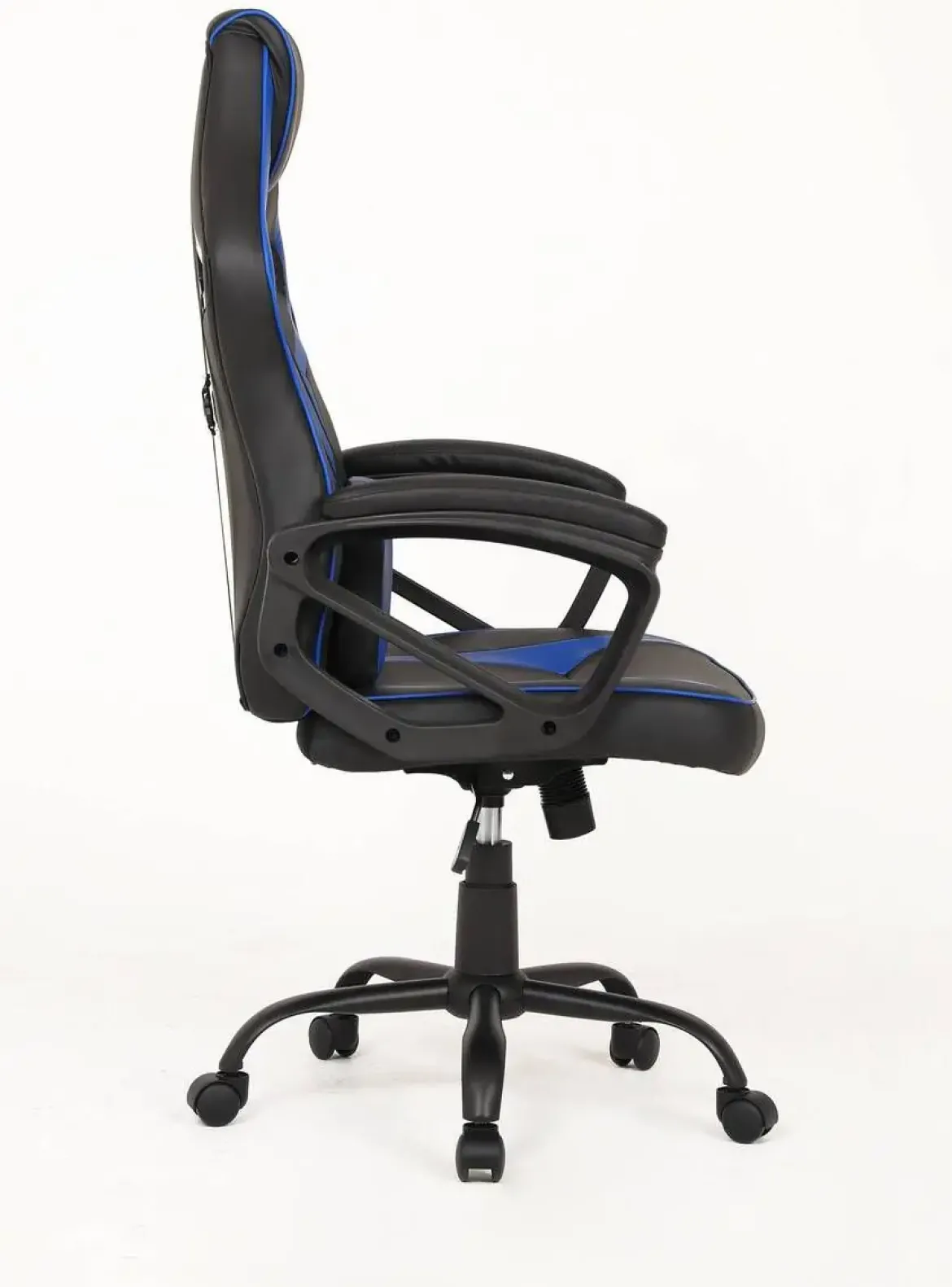 Silla Gaming de Polipiel Negra-Azul con Soporte Lumbar MARTE