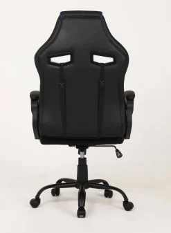 Silla Gaming de Polipiel Negra-Azul con Soporte Lumbar MARTE