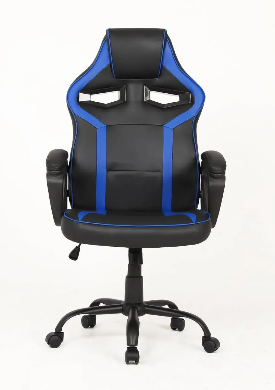 Silla Gaming de Polipiel Negra-Azul con Soporte Lumbar MARTE