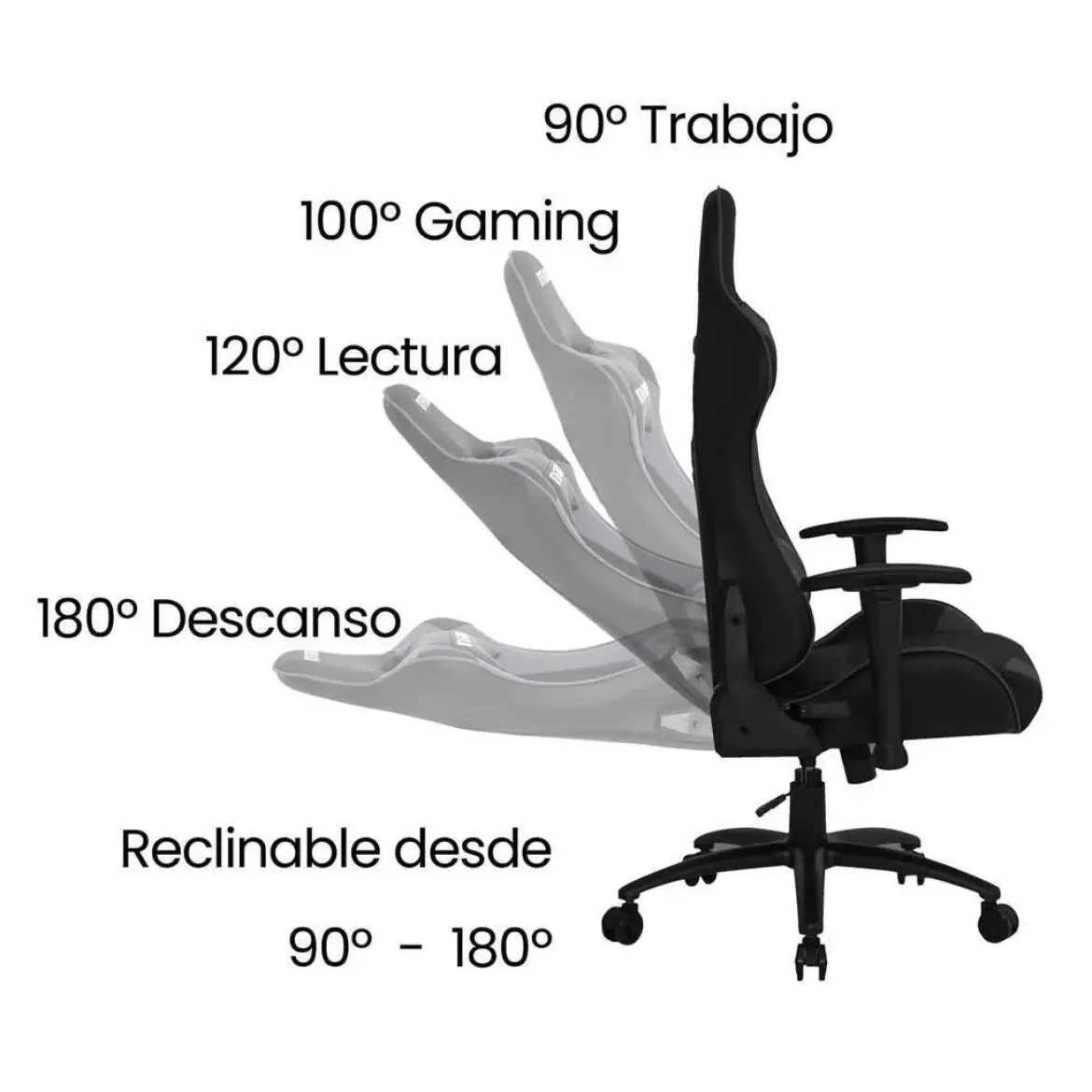 Silla Gaming Reclinable de Tela y Polipiel Infiniton GSEAT-B6