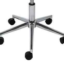 Silla Giratoria Gris-Natural con Patas de Nilón y Respaldo en Nogal 612639