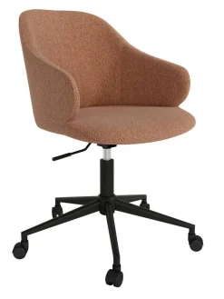 Silla giratoria tapizada con patas metálicas negras GLASGOW