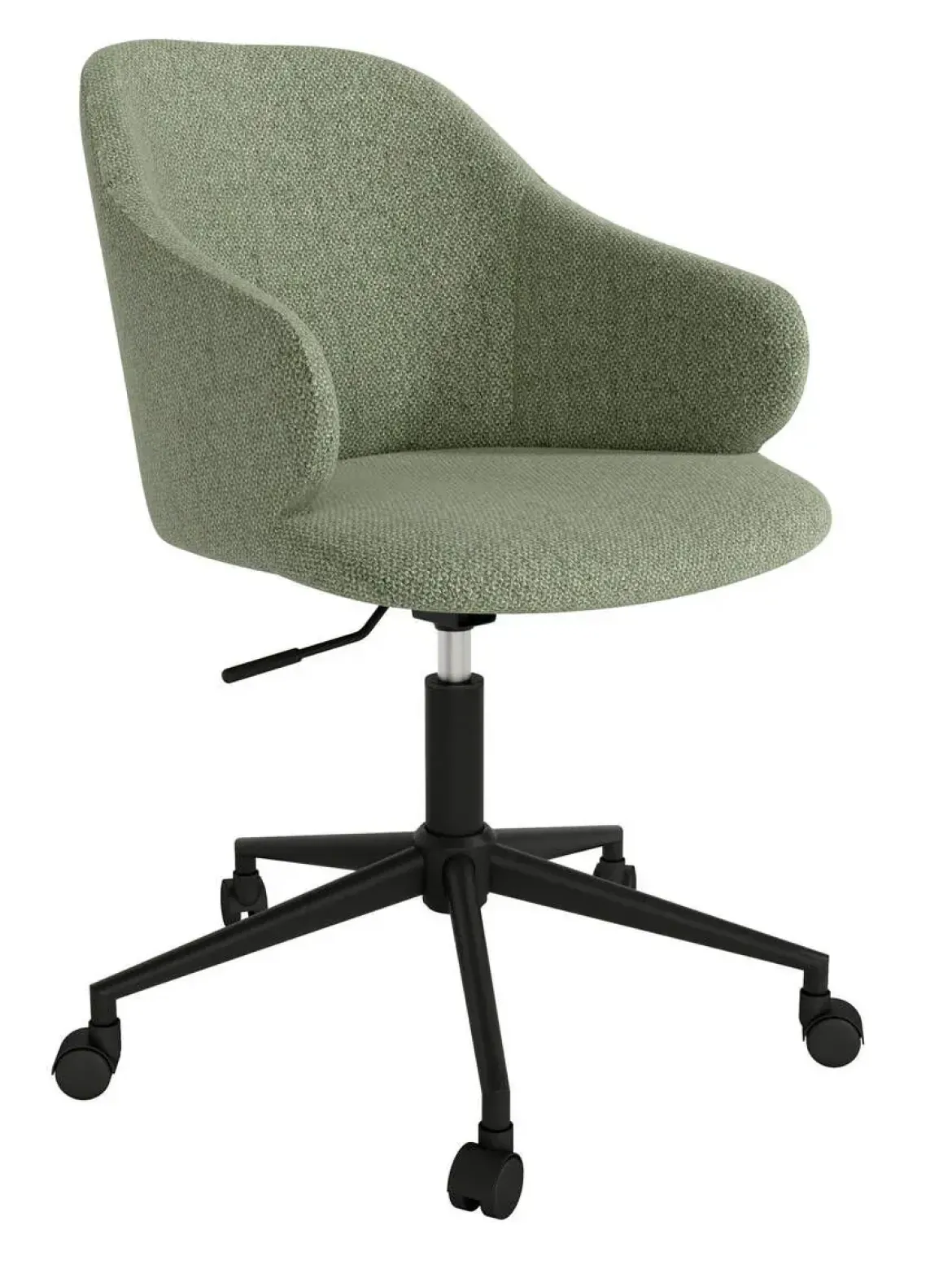Silla giratoria tapizada con patas metálicas negras GLASGOW