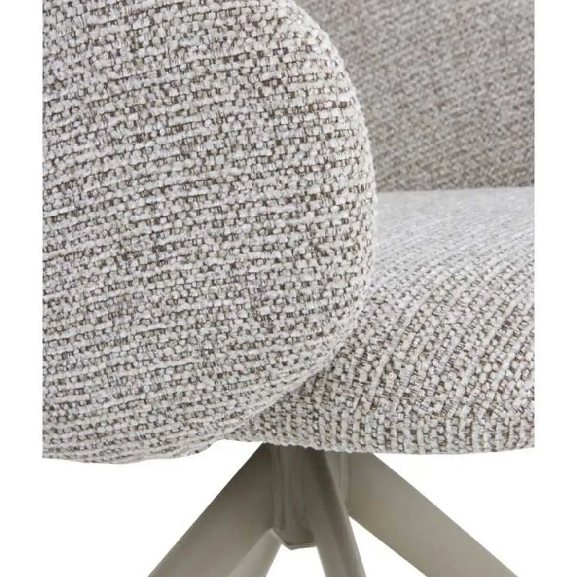 Silla Giratoria Tapizada en Chenilla con Patas de Metal GABAR