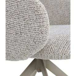 Silla Giratoria Tapizada en Chenilla con Patas de Metal GABAR