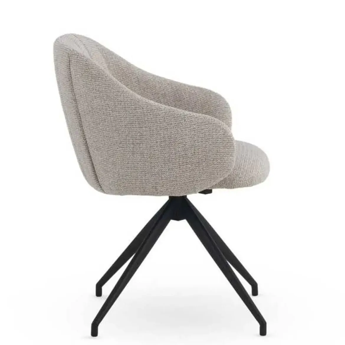 Silla Giratoria Tapizada en Chenilla con Patas de Metal GABAR