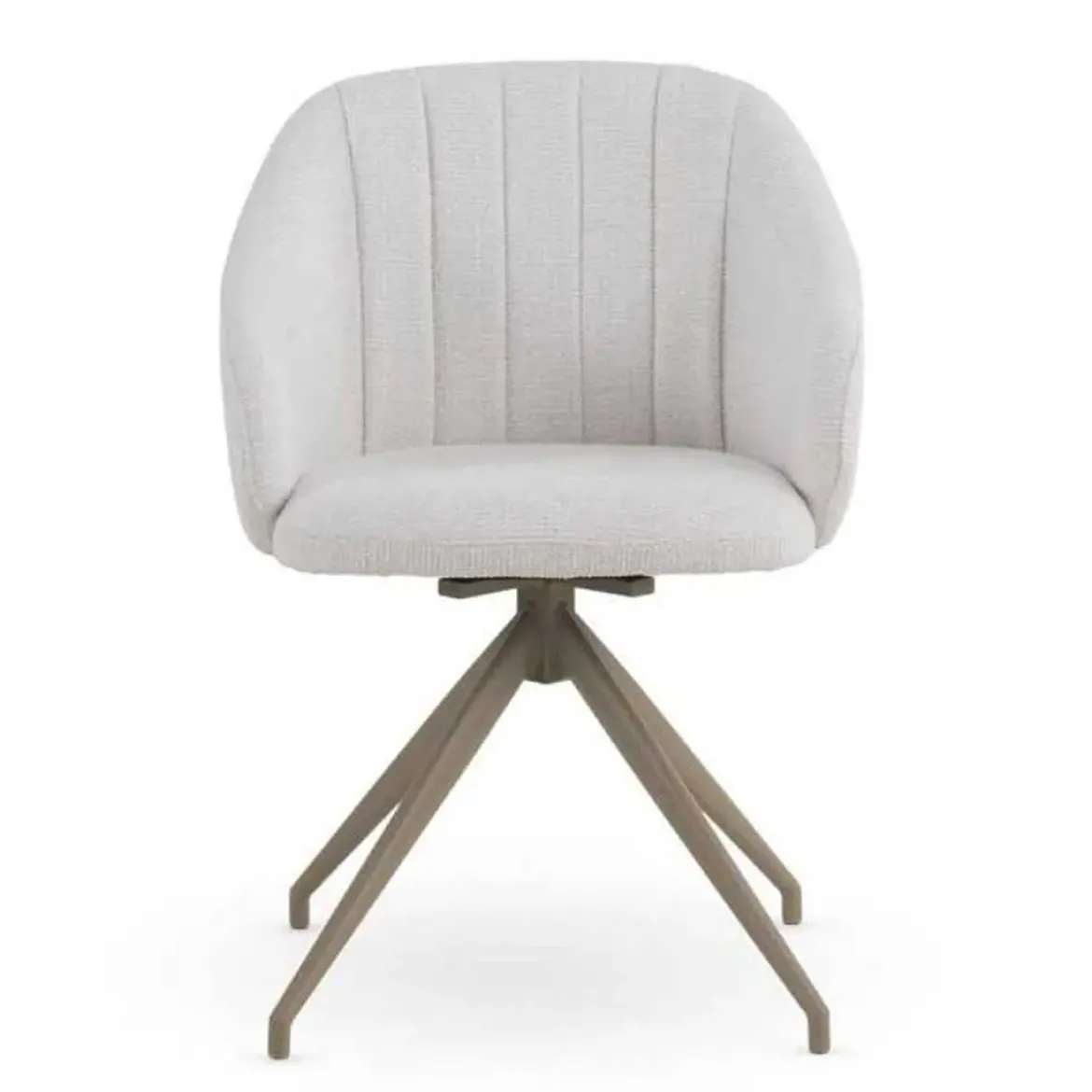 Silla Giratoria Tapizada en Chenilla con Patas de Metal GABAR
