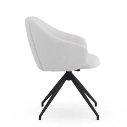 Silla Giratoria Tapizada en Chenilla con Patas de Metal GABAR