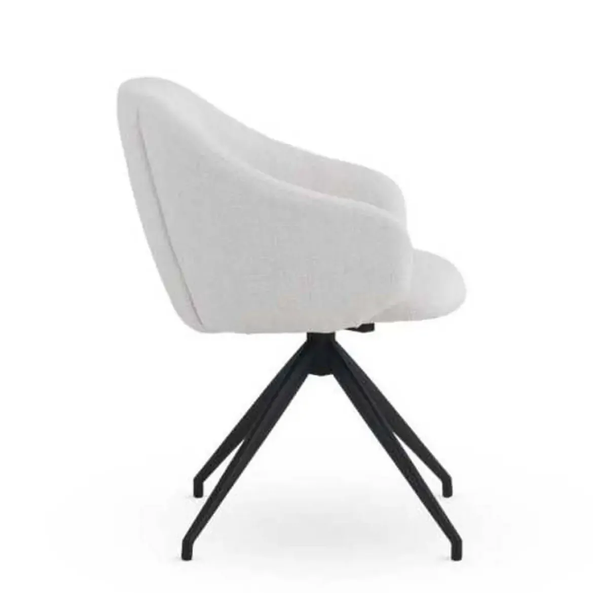 Silla Giratoria Tapizada en Chenilla con Patas de Metal GABAR
