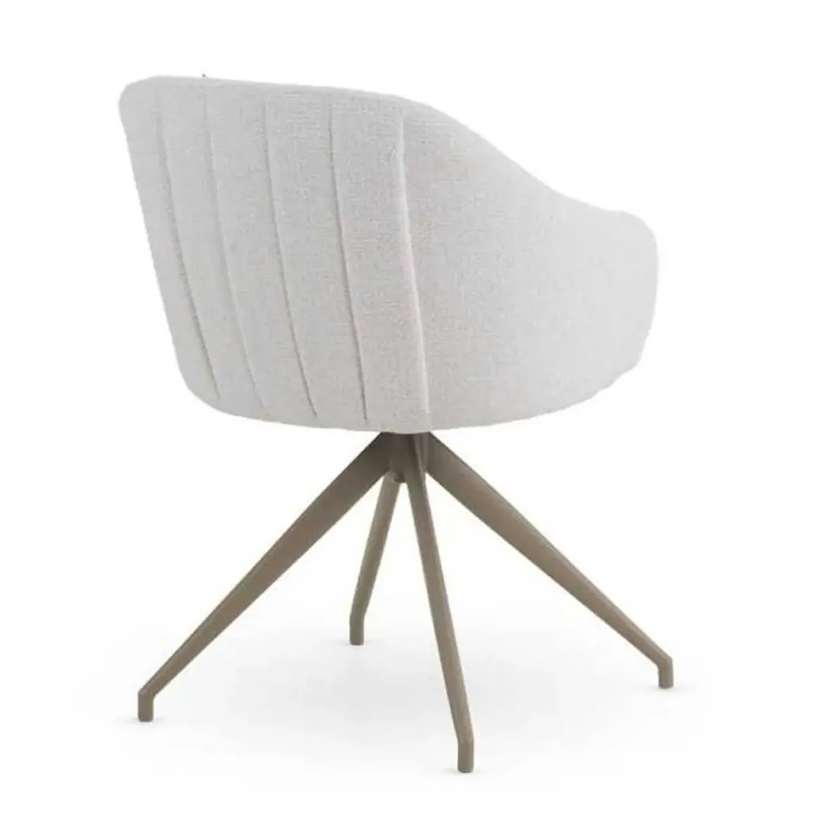 Silla Giratoria Tapizada en Chenilla con Patas de Metal GABAR