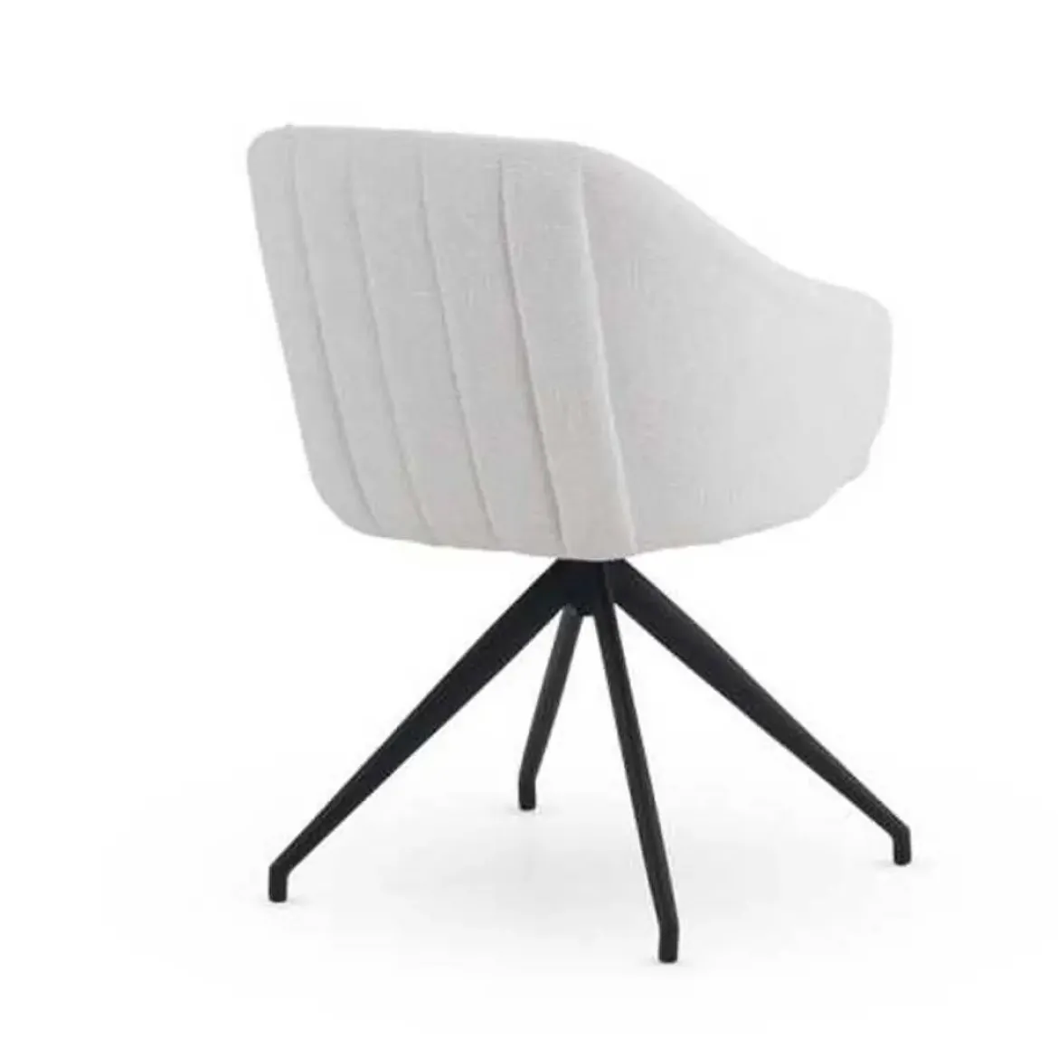 Silla Giratoria Tapizada en Chenilla con Patas de Metal GABAR