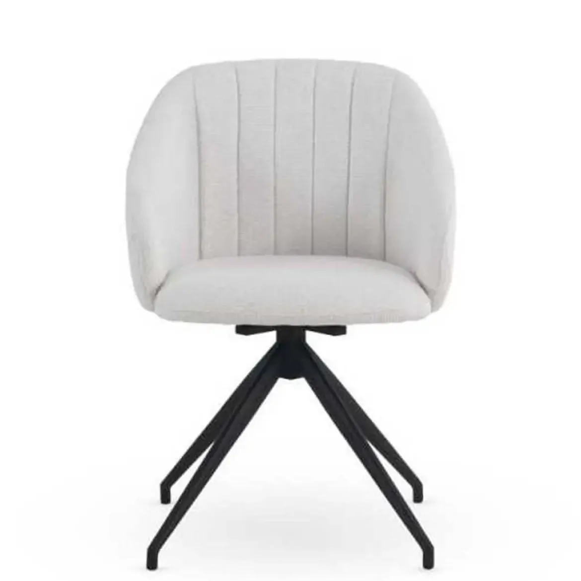 Silla Giratoria Tapizada en Chenilla con Patas de Metal GABAR
