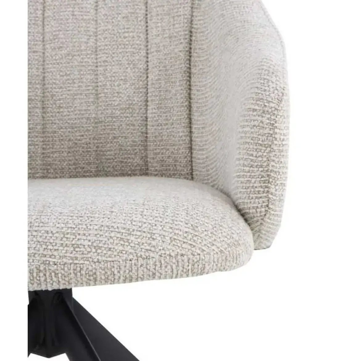 Silla Giratoria Tapizada en Chenilla con Patas de Metal GABAR