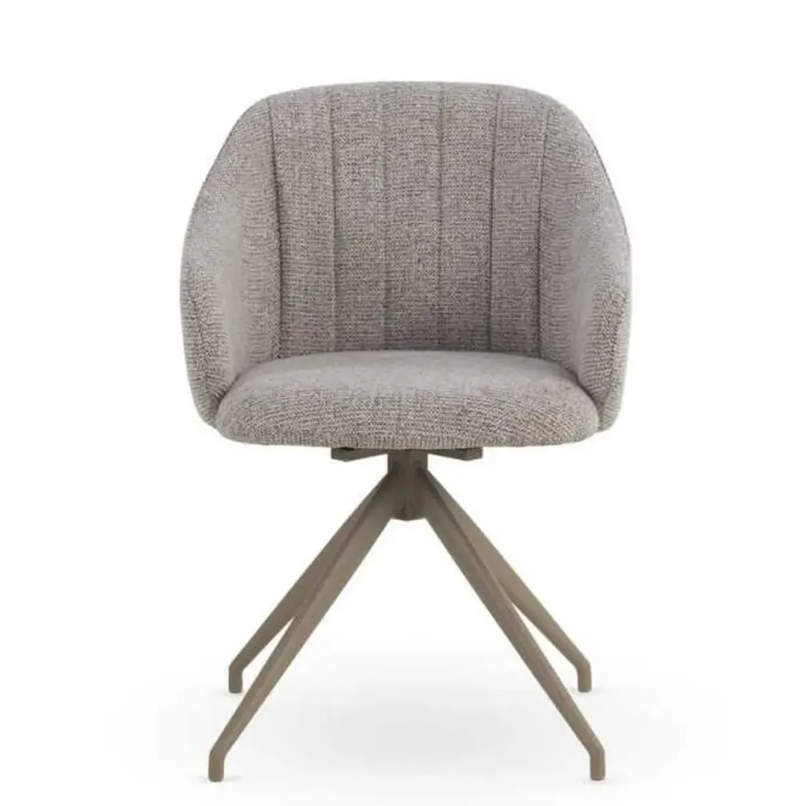 Silla Giratoria Tapizada en Chenilla con Patas de Metal GABAR
