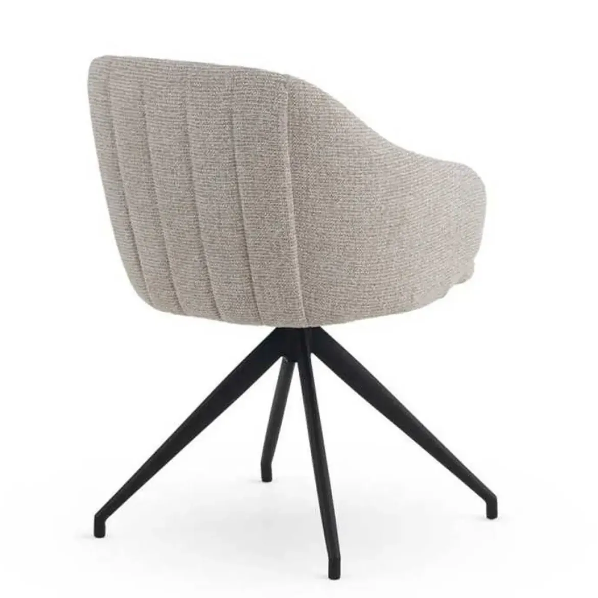 Silla Giratoria Tapizada en Chenilla con Patas de Metal GABAR