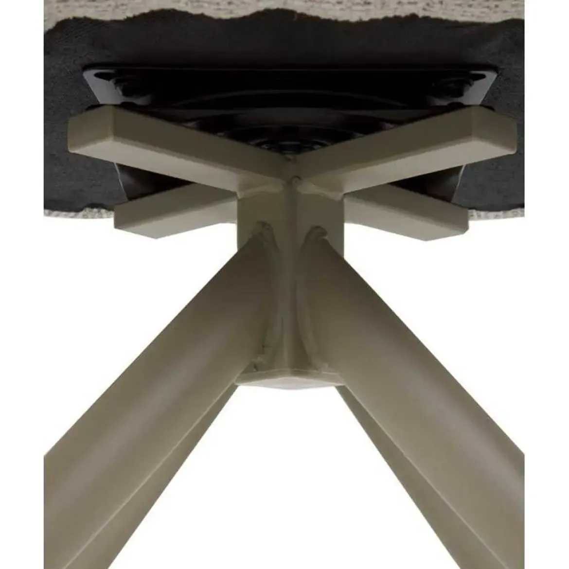 Silla Giratoria Tapizada en Chenilla con Patas de Metal GABAR