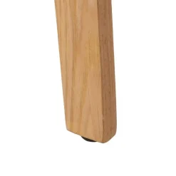 Silla Gris con Asiento Acolchado y Respaldo de Madera Natural 61 cm 612643