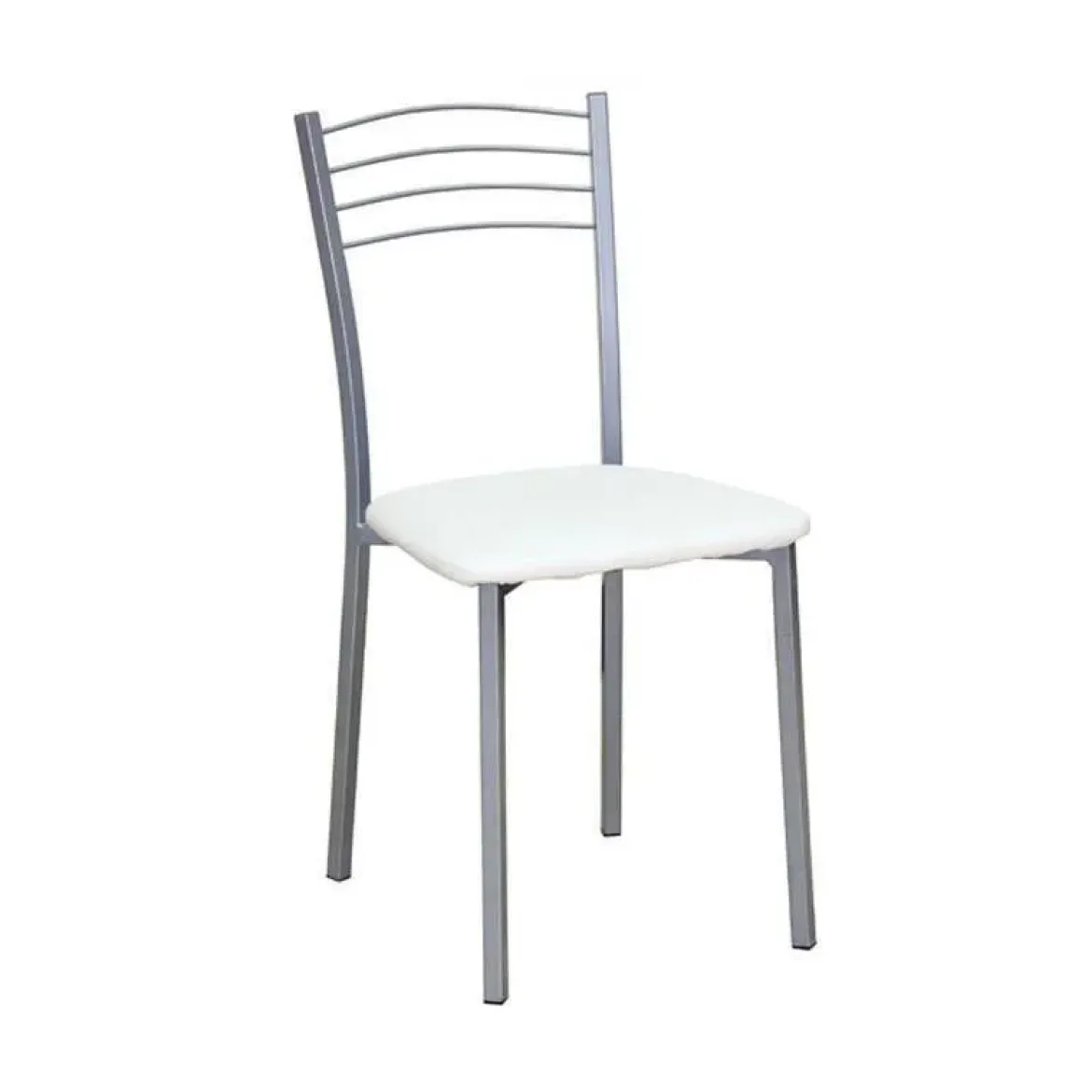 Silla Metálica de Cocina Tapizada en Polipiel 20
