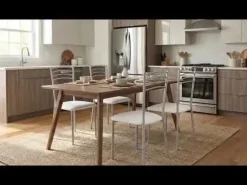 Silla Metálica de Cocina Tapizada en Polipiel