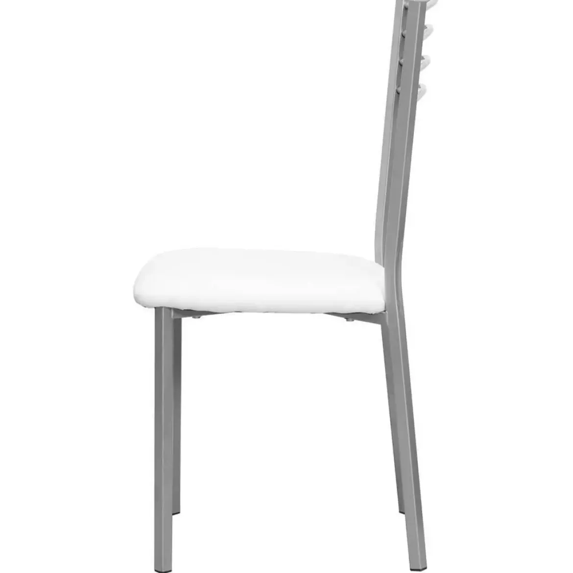 Silla Metálica de Cocina Tapizada en Polipiel