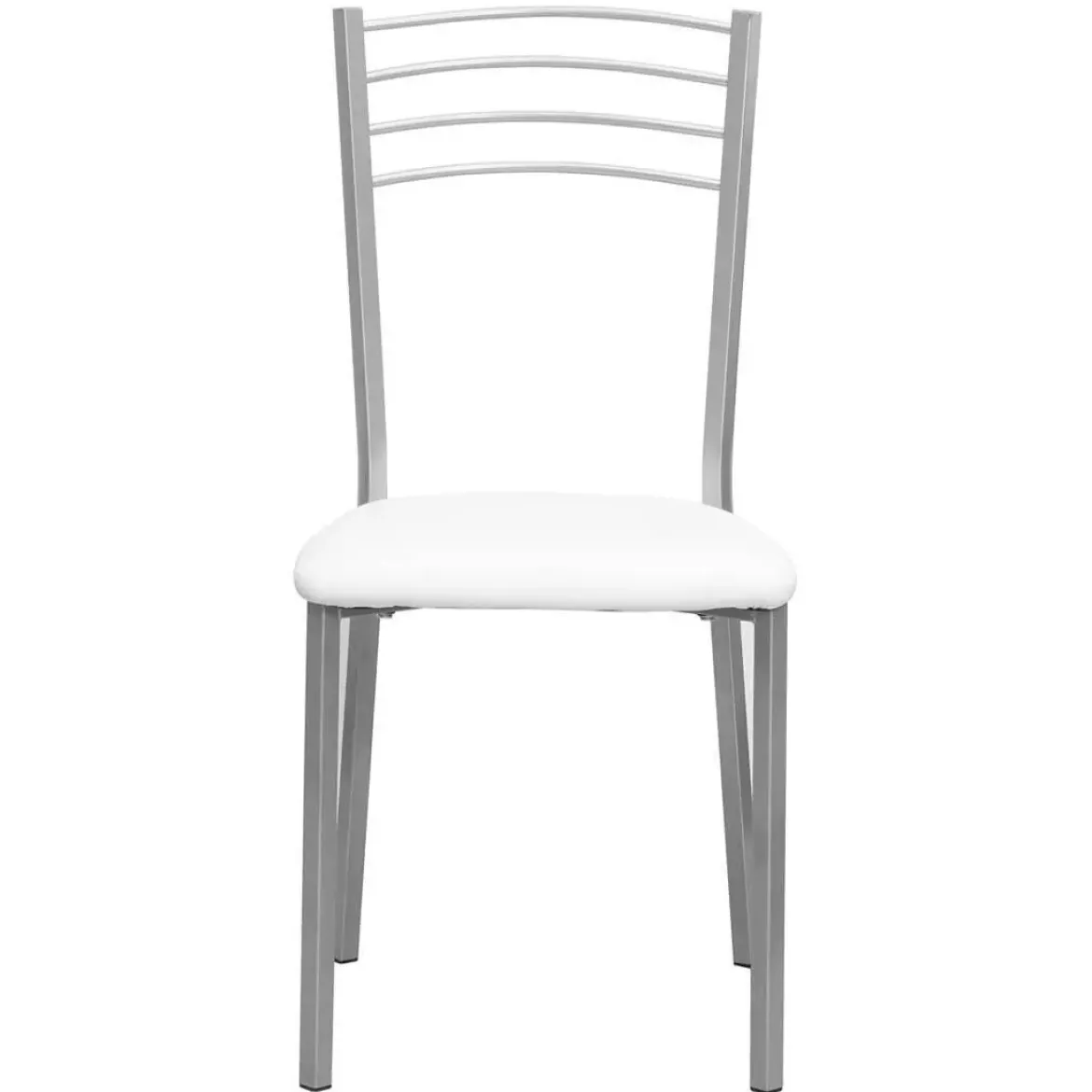 Silla Metálica de Cocina Tapizada en Polipiel