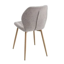 Sillas de Comedor Tapizadas Juego de 4 con Patas Metálicas SELMA