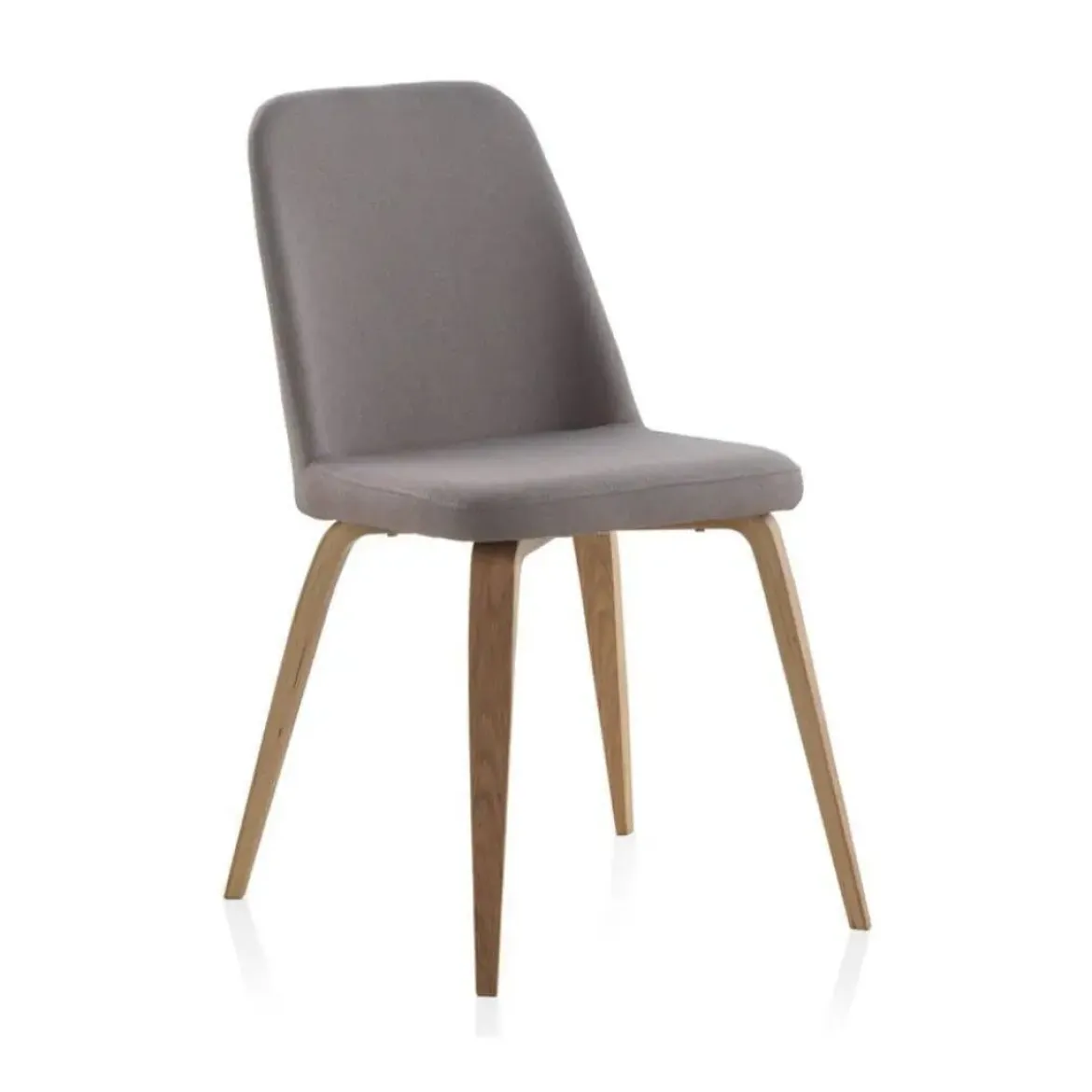 Silla tapizada en Lino con patas de Roble Natural GABAR 8327