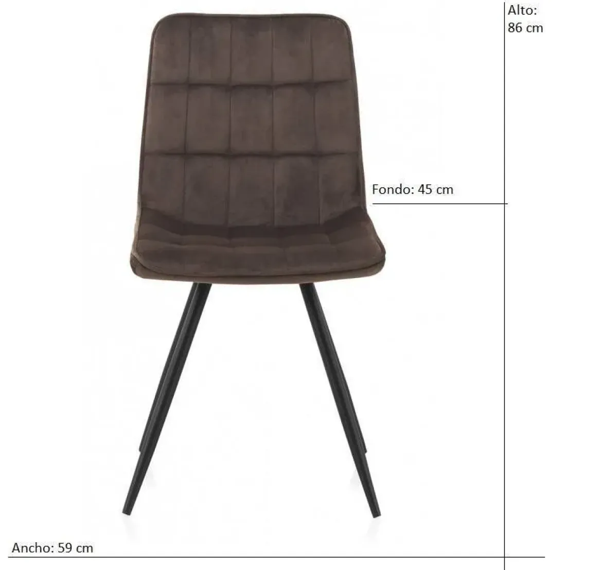 Silla tapizada en terciopelo GABAR VIVE modelo 838