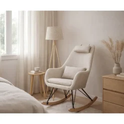 Sillón Balancín Beige de Estilo Nórdico GABAR