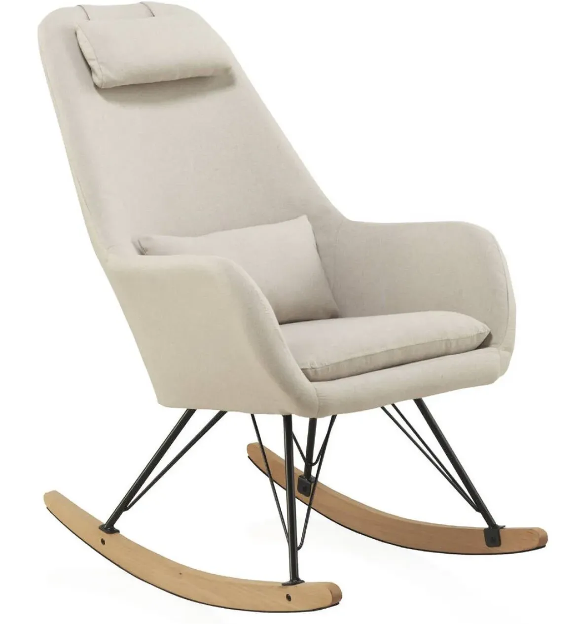 Sillón Balancín Beige de Estilo Nórdico GABAR